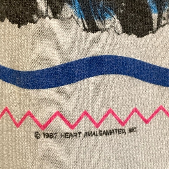 Vintage 1987 Heart Bad Animals Two Sided Single Stitch Tour T-shirt Size Large - Picture 3 of 8